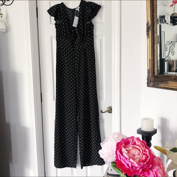 Black and White Polka Dot Jumpsuit (size M) - Picture 5 of 7